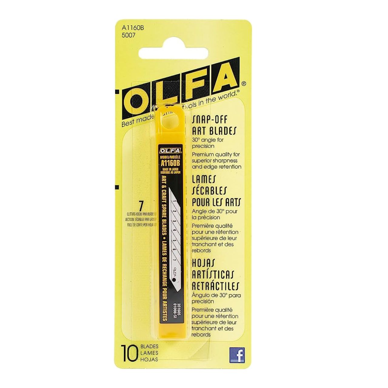 Olfa A1160B 30 Degree Carbon Steel Snap Off Blade 5007 (10 pack)